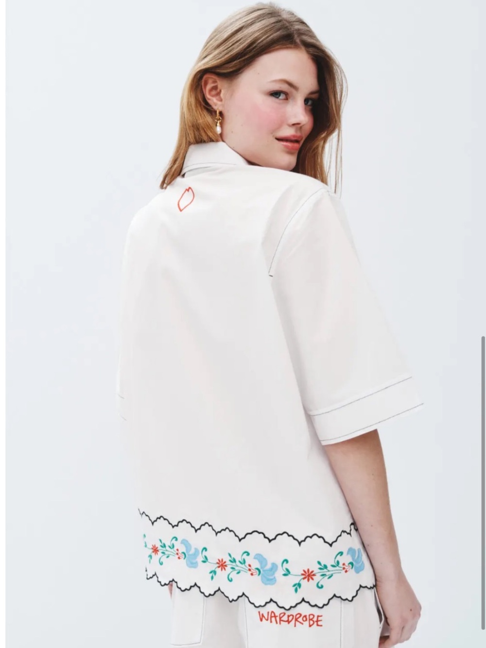 Stella Nova Coloured Embroidered Oversized Shirt, Size: M - Picture 3 of 14